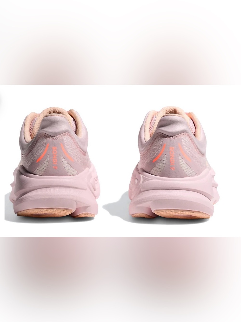 Hoka One One Bondi 9 Lilac Cream & Tangerine Glow Gently Used Size 9 - Picture 3 of 8